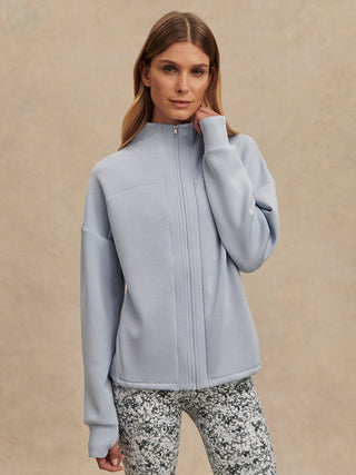 Varley Tayah Zip Through Midlayer - Blue Blizzard