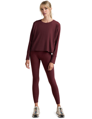 Beyond Yoga Featherweight Daydreamer Pullover - Midnight Burgundy Heather
