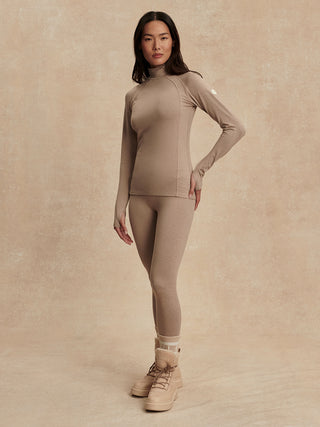 Varley Always Warm Base Layer Legging - Taupe Marl