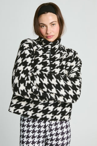 Year Of Ours Lucia Half Zip - Houndstooth