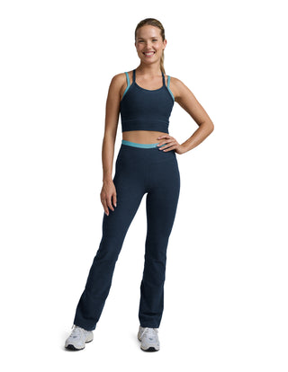 Beyond Yoga Spacedye Layered Long Line Bra - Nocturnal Navy