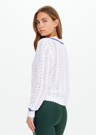 The Upside Citta Sonny V Neck Sweater - White