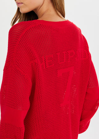 The Upside Fenway Sebastian Knit Crew - Cherry