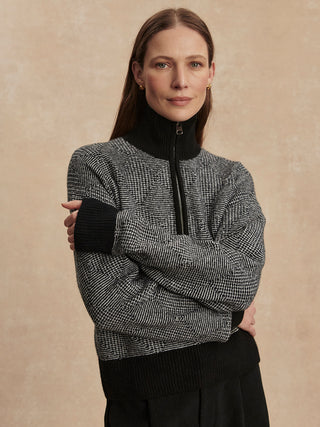 Varley Aldridge Half Zip Knit - Black