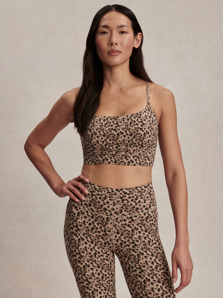 Varley Freesoft Harley Bralette - Coffee Quartz Cheetah