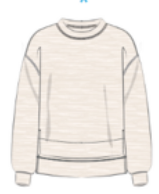 Spanx Brushed AirEssentials Crewneck Top - Heather Cream