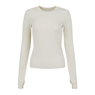 Year Of Ours Rib Crew Long Sleeve - White Cap Grey