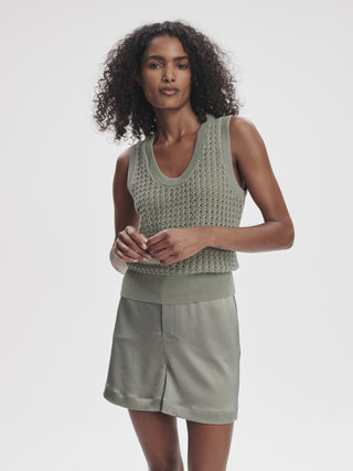 Varley Ferns Open Knit Tank - Shadow