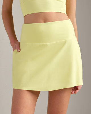 Rhone Course To Court Skort - 14" - Lemon Lime