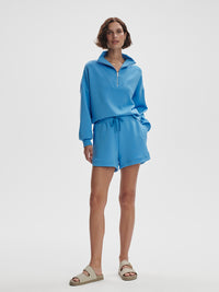 Varley Ollie High Rise Short 3.5 - Azure Blue