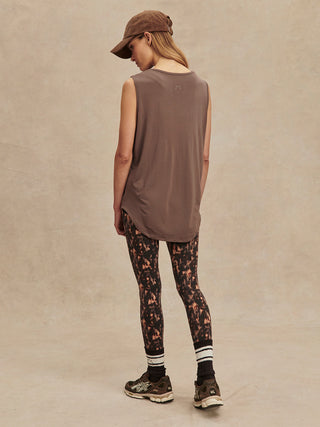 Varley Nolan Seamless Longline Tank - Coffee Quartz