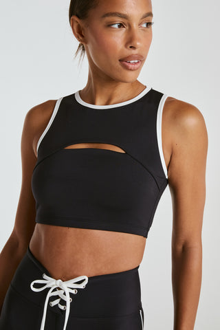 Year Of Ours Two Tone Cut Out Bra - Black/White