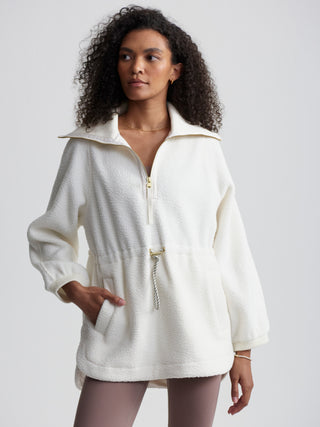 Varley Parnel Half Zip Fleece - Egret