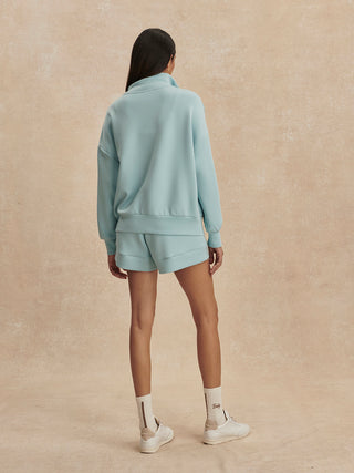 Varley Hawley Half Zip Sweat - Porcelain Blue