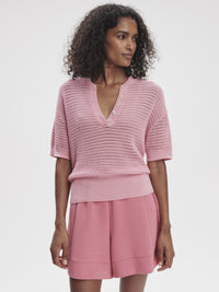 Varley Callie Knit Top - Sea Pink