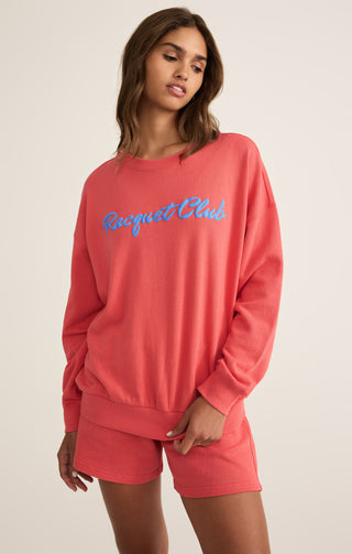 Z Supply Racquet Club Sweatshirt - Persimmon