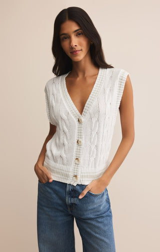 Z Supply Fairway Knit Vest - White